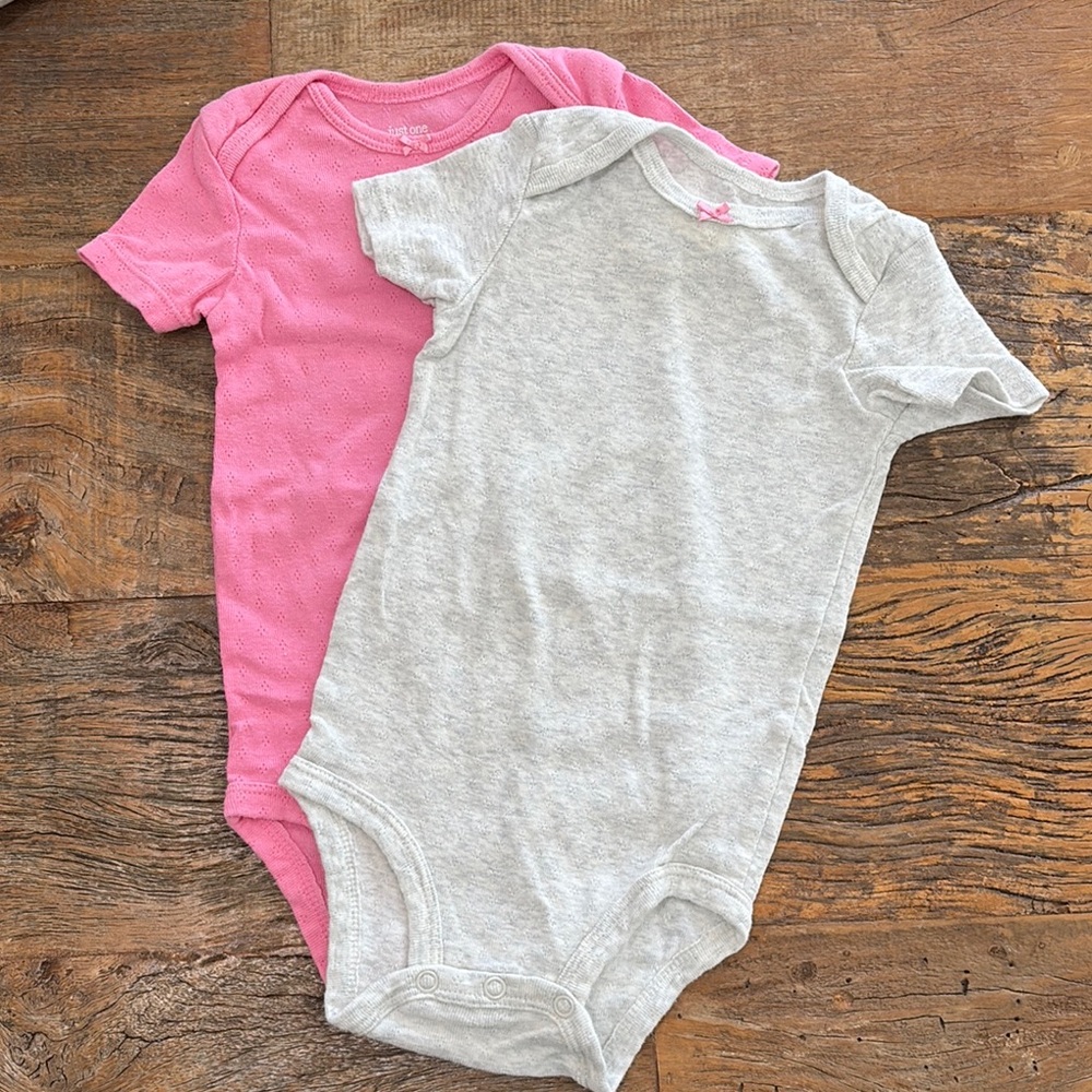 Pink and Gray Any Onesies